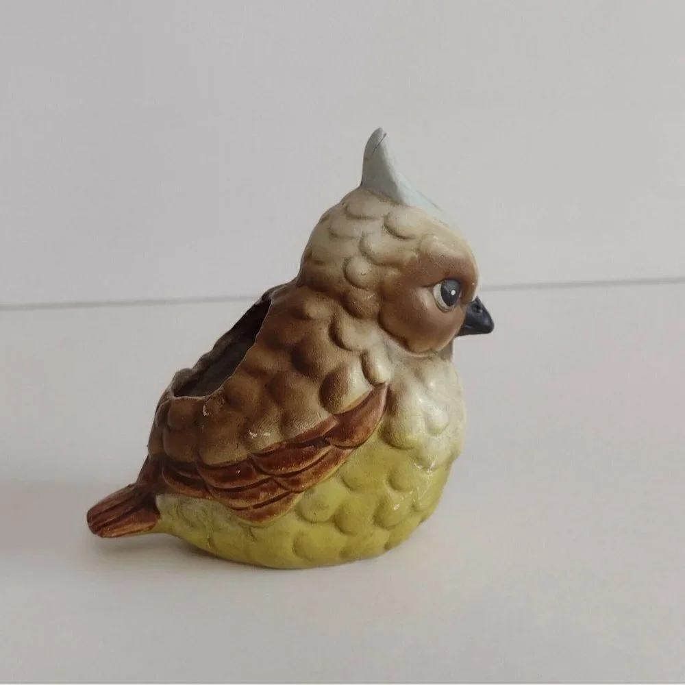 Vintage Josef Originals Hand Painted Bird Candle Holder Figurine Small